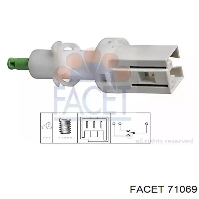 Купити 71069 Facet Датчик педалі гальма