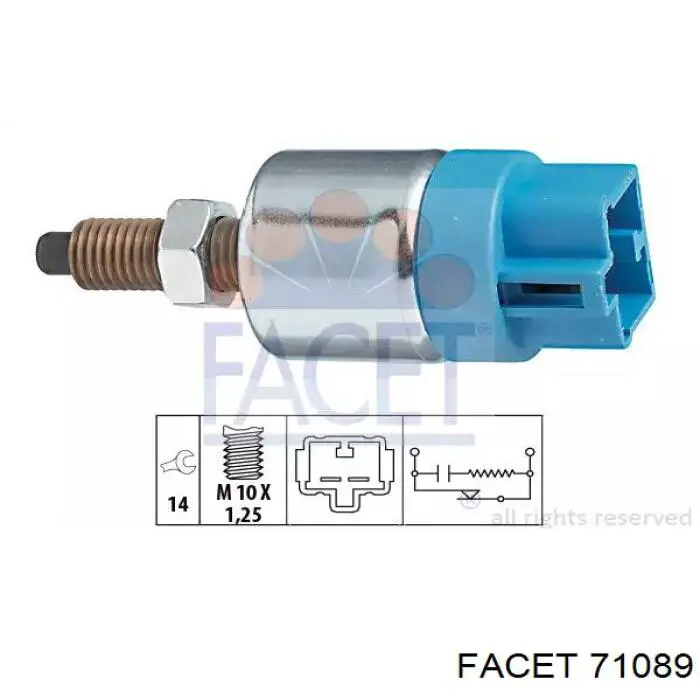 Купити 71089 Facet Датчик педалі гальма