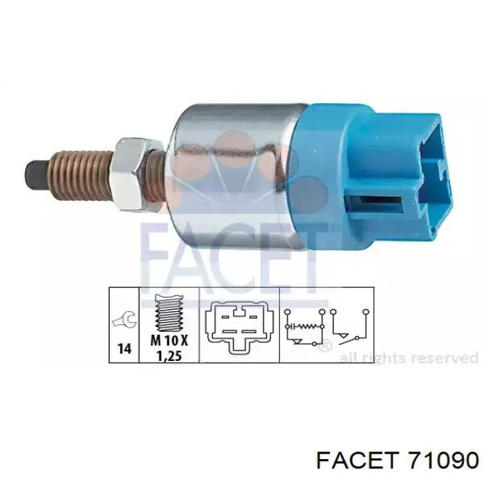 Купити 71090 Facet Датчик педалі гальма