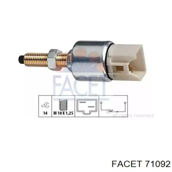 Кнопка стоп-сигналу Facet 71092 ціна, від 15.93 USD