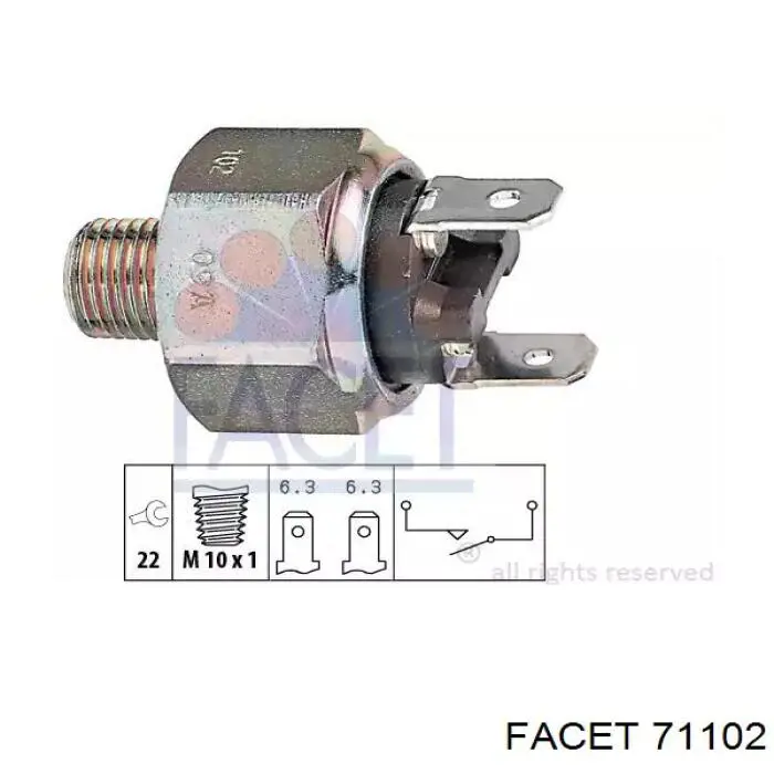 Кнопка стоп-сигналу Facet 71102 ціна, від 5.99 USD