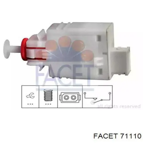 Датчик включення зчеплення Facet 71110 ціна, від 8.42 USD