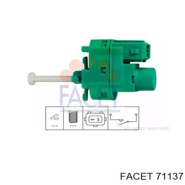 Кнопка стоп-сигналу Facet 71137 ціна, від 7.65 USD