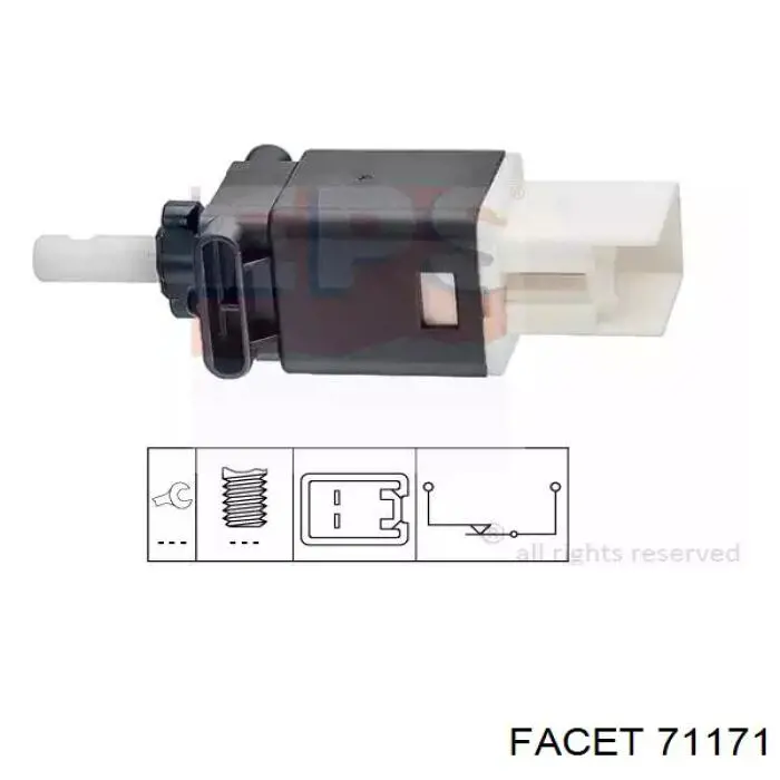 Датчик включення зчеплення Facet 71171 ціна, від 4.56 USD