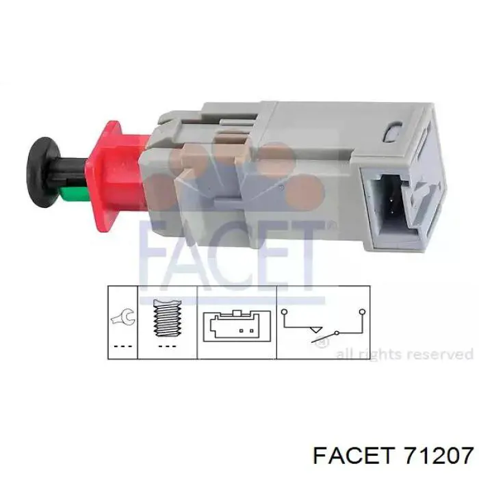 Купити 71207 Facet Датчик включення зчеплення