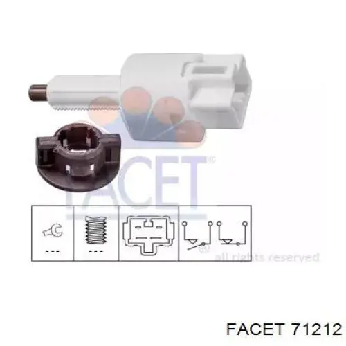 Кнопка стоп-сигналу Facet 71212 ціна, від 10.04 USD