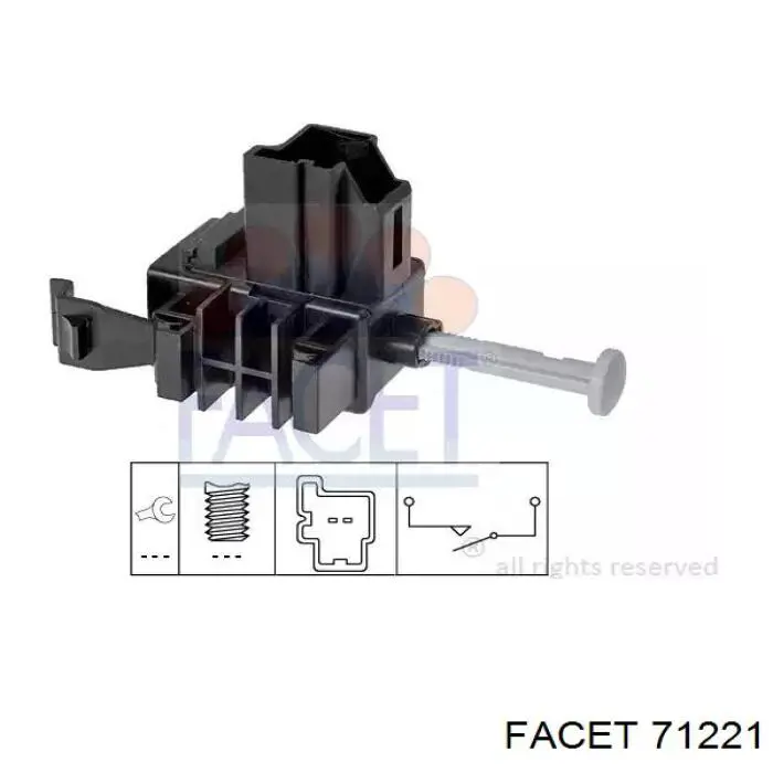 Датчик включення зчеплення Facet 71221 ціна, від 7.43 USD
