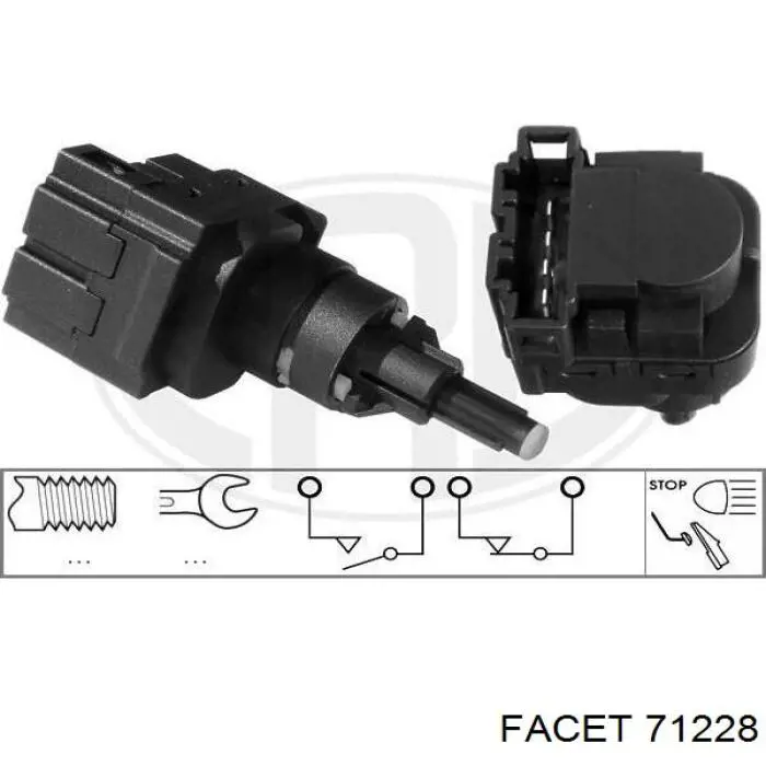 Купити 71228 Facet Датчик педалі гальма