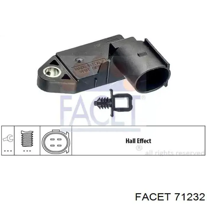 Купити 71232 Facet Датчик педалі гальма