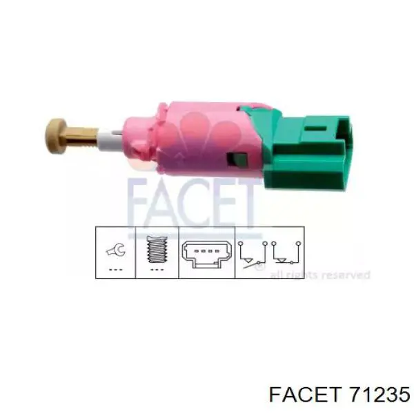 Кнопка стоп-сигналу Facet 71235 ціна, від 7.13 USD