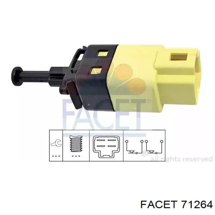 Купити 71264 Facet Датчик педалі гальма