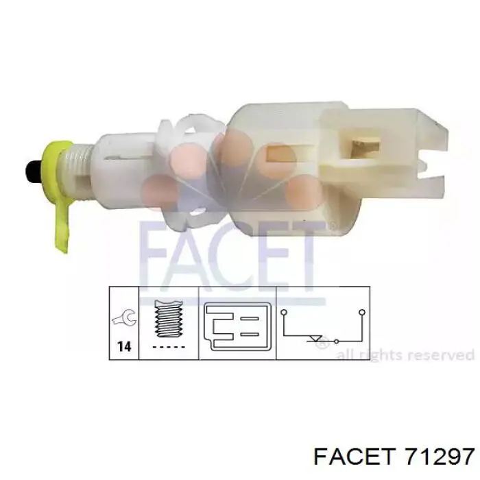 Датчик включення зчеплення Facet 71297 ціна, від 8.92 USD