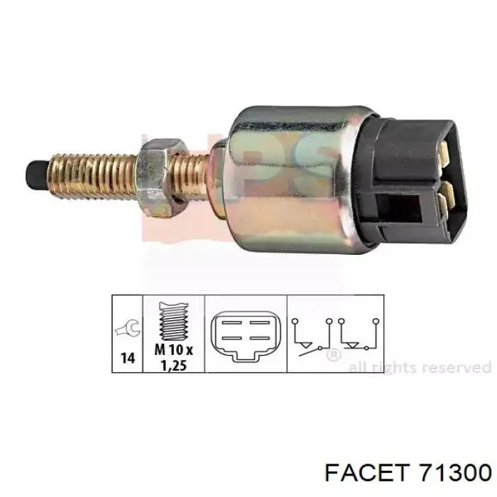 Датчик включення зчеплення 71300 Facet