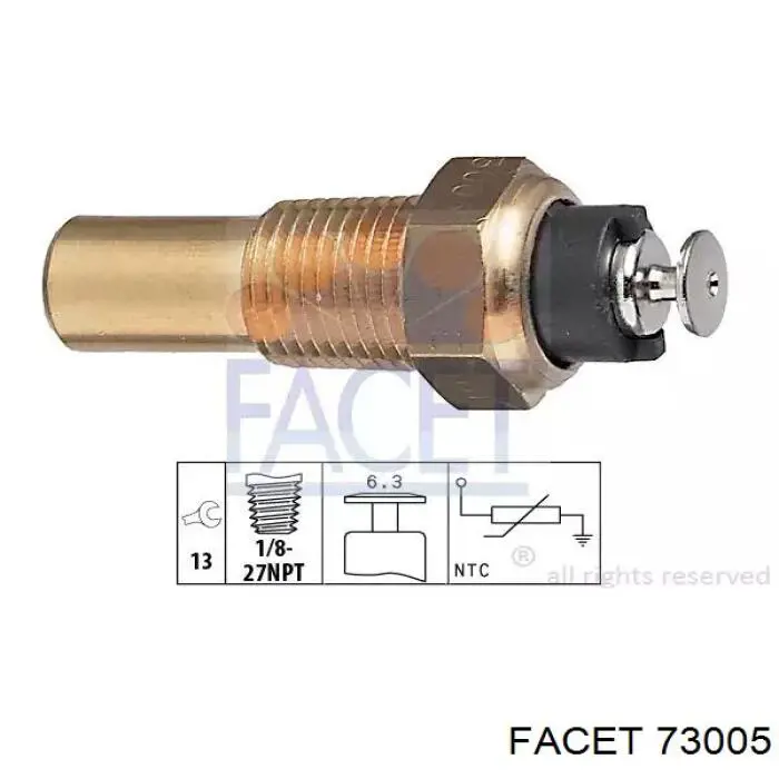 Купити 73005 Facet Датчик температури охолоджуючої рідини