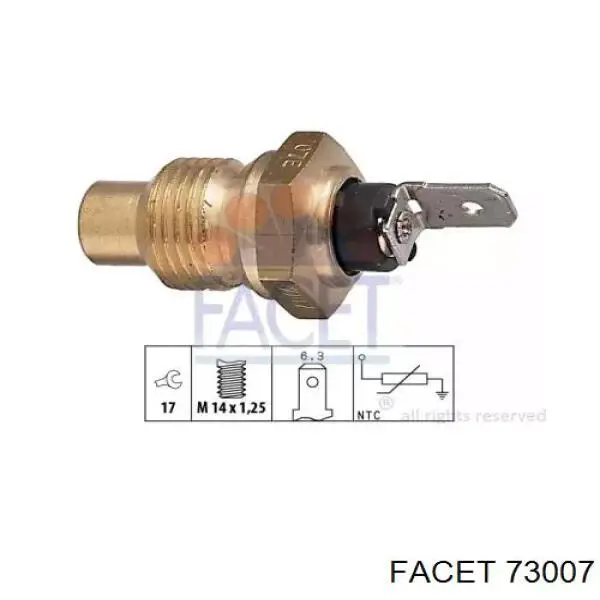 Термодатчик охолоджуючої рідини Facet 73007 ціна, від 4.69 USD