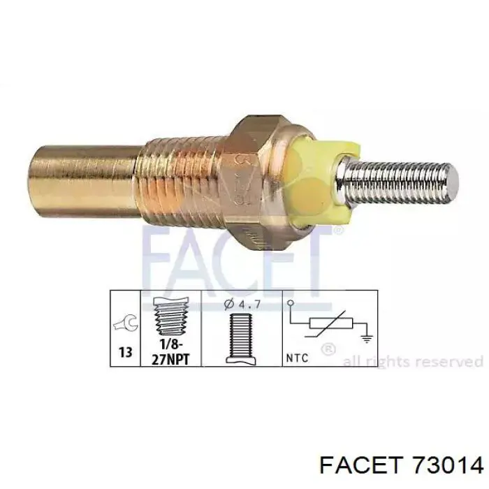 Датчик температури охолоджуючої рідини 73014 Facet