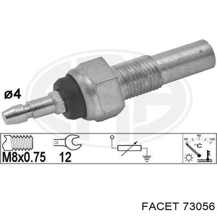 Купити 73056 Facet Датчик температури охолоджуючої рідини