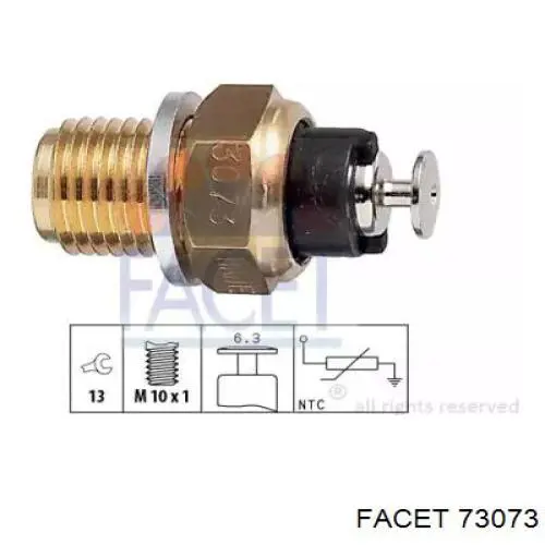 Термодатчик охолоджуючої рідини Facet 73073 ціна, від 3.65 USD