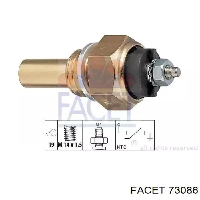 Купити 73086 Facet Датчик температури охолоджуючої рідини