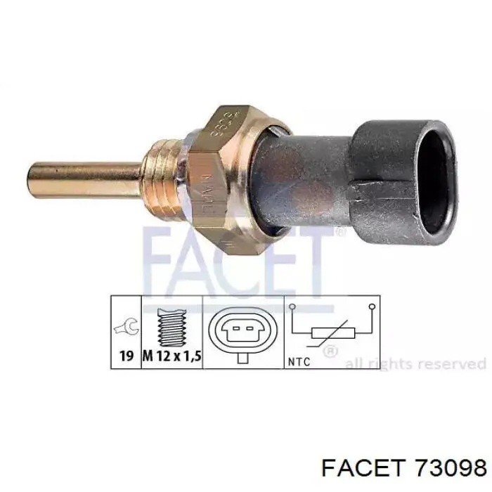 Термодатчик охолоджуючої рідини KAP 96182634 ціна, від 4.19 USD