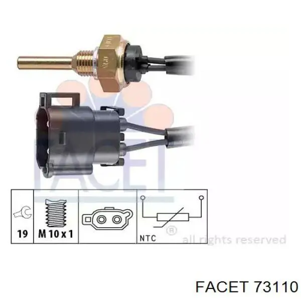 Купити 73110 Facet Датчик температури охолоджуючої рідини