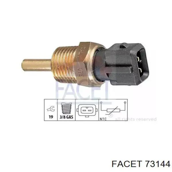 Термодатчик охолоджуючої рідини Facet 73144 ціна, від 6.36 USD