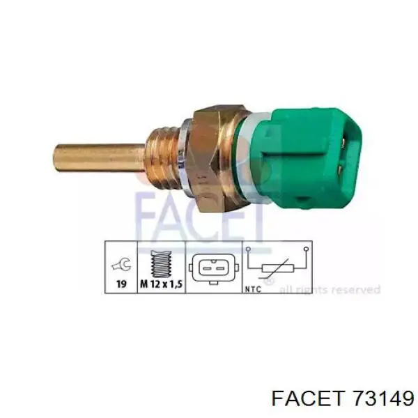 Купити 73149 Facet Датчик температури охолоджуючої рідини