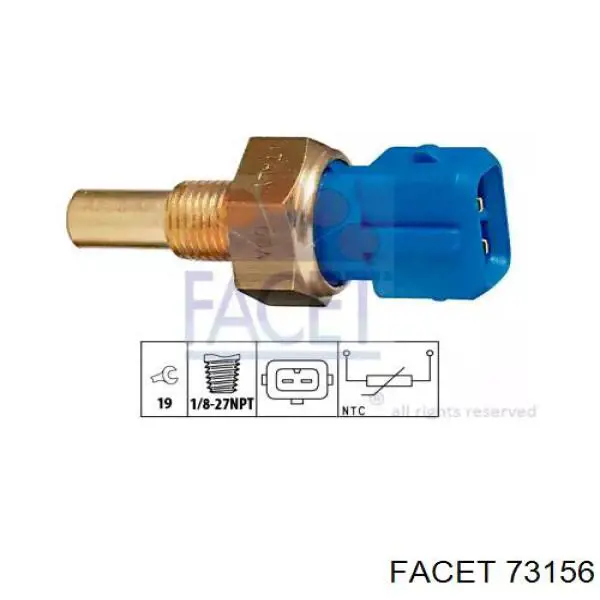 Купити 73156 Facet Датчик температури охолоджуючої рідини