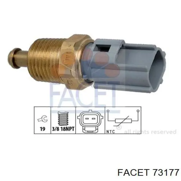 Купити 73177 Facet Датчик температури охолоджуючої рідини
