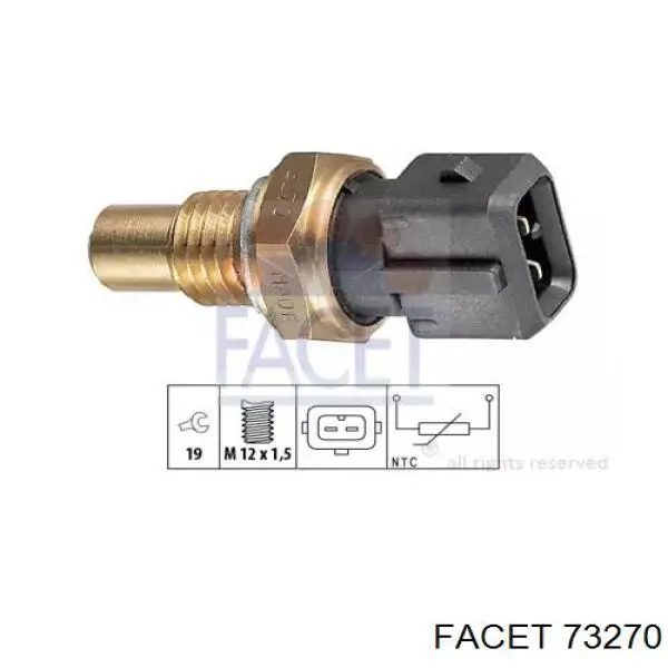 Купити 73270 Facet Датчик температури охолоджуючої рідини