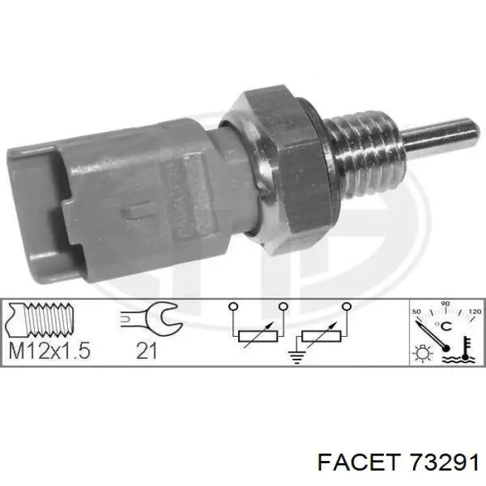 Термодатчик охолоджуючої рідини Facet 73291 ціна, від 7.55 USD