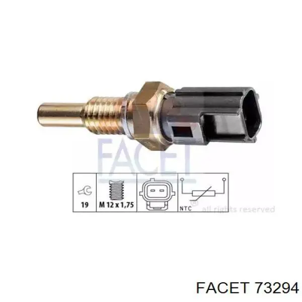 Термодатчик охолоджуючої рідини Facet 73294 ціна, від 5.64 USD