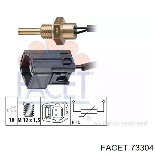 Купити 73304 Facet Датчик температури охолоджуючої рідини
