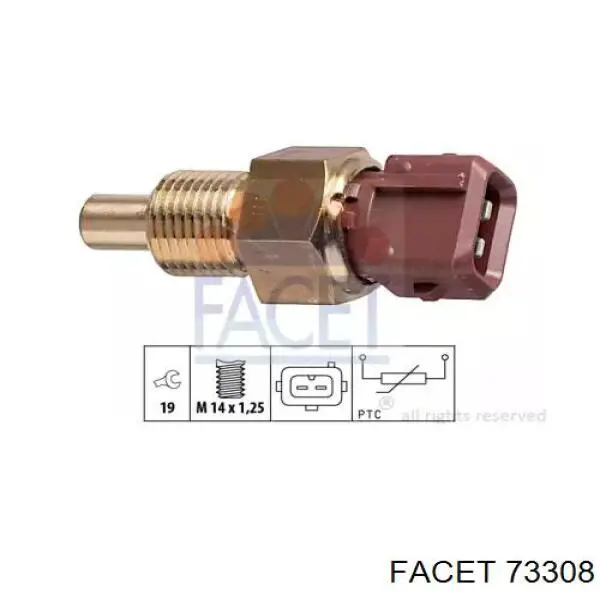 Термодатчик охолоджуючої рідини Facet 73308 ціна, від 8.08 USD