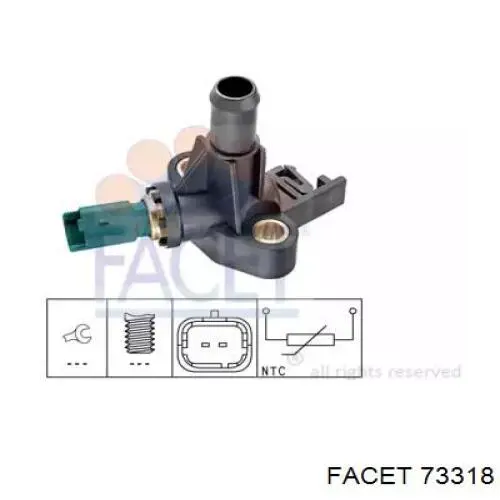 Термодатчик охолоджуючої рідини Facet 73318 ціна, від 14.38 USD