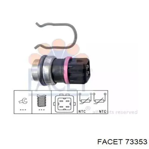Термодатчик охолоджуючої рідини Facet 73353 ціна, від 13.27 USD
