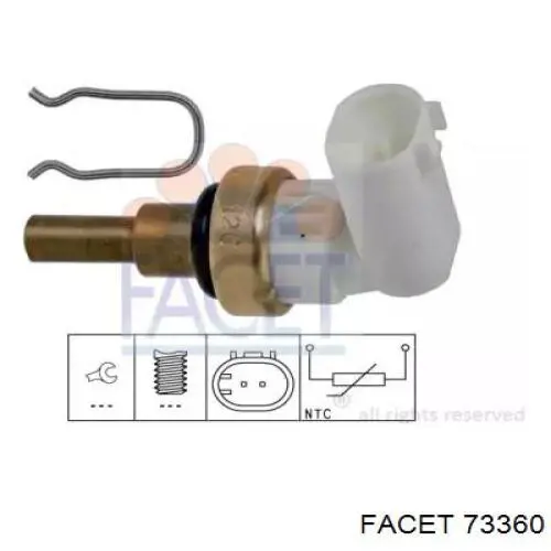 Термодатчик охолоджуючої рідини Facet 73360 ціна, від 7.10 USD