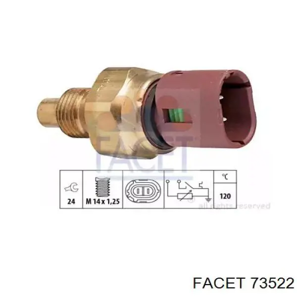 Термодатчик охолоджуючої рідини Facet 73522 ціна, від 14.79 USD