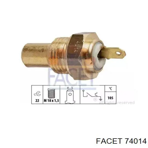 Термодатчик охолоджуючої рідини Ford 1640324 ціна, від 4.43 USD