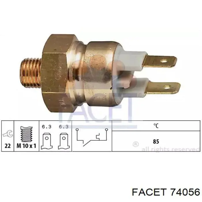 Купити 74056 Facet Датчик температури охолоджуючої рідини