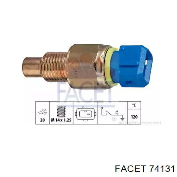 Термодатчик охолоджуючої рідини Facet 74131 ціна, від 10.46 USD