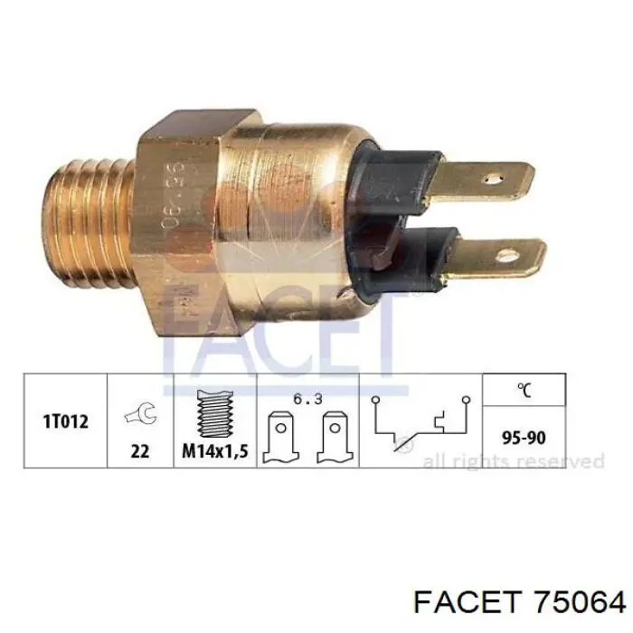 Датчик температури радіатора Volvo 1276229 ціна, від 9.71 USD