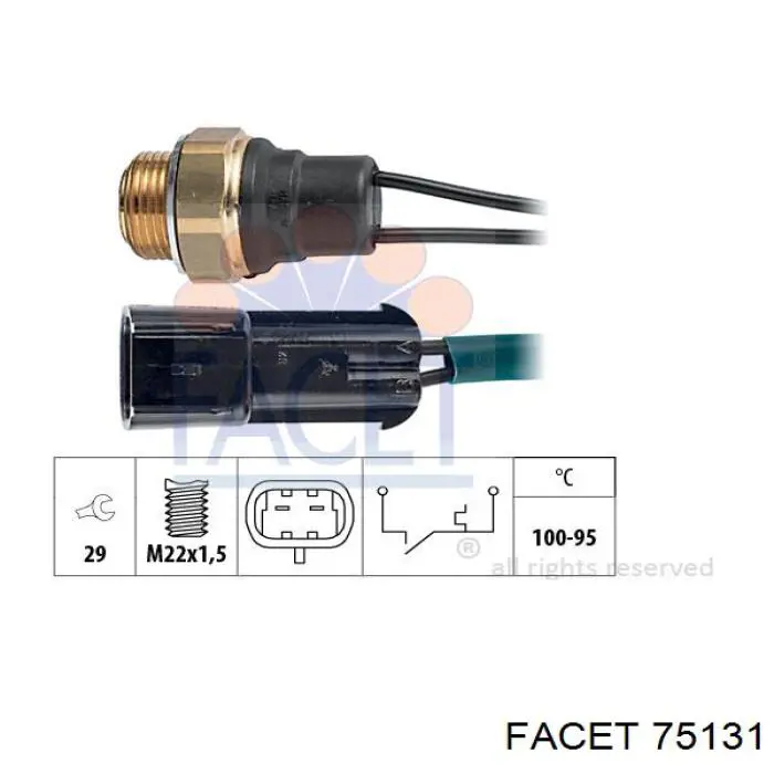 Датчик включення вентилятора 1957 Vernet