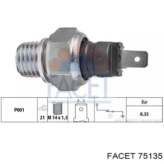 Датчик температури радіатора Facet 75135 ціна, від 7.09 USD