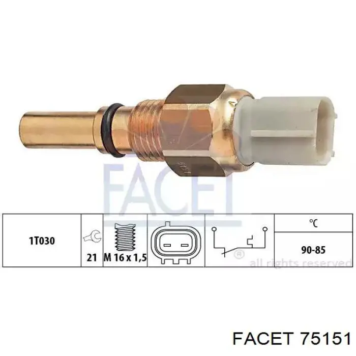 Купити 75151 Facet Датчик включення вентилятора