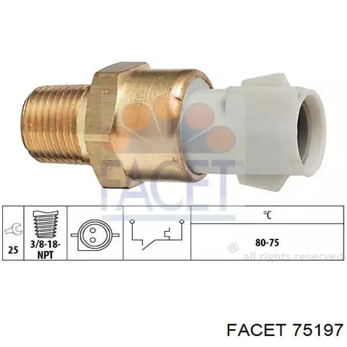 75197 Facet Датчик радіатора