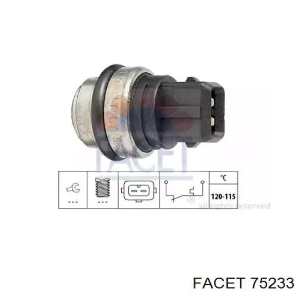 Датчик включення вентилятора 75233 Facet