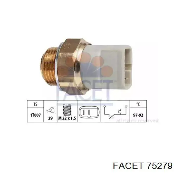 Датчик температури радіатора Facet 75279 ціна, від 8.04 USD