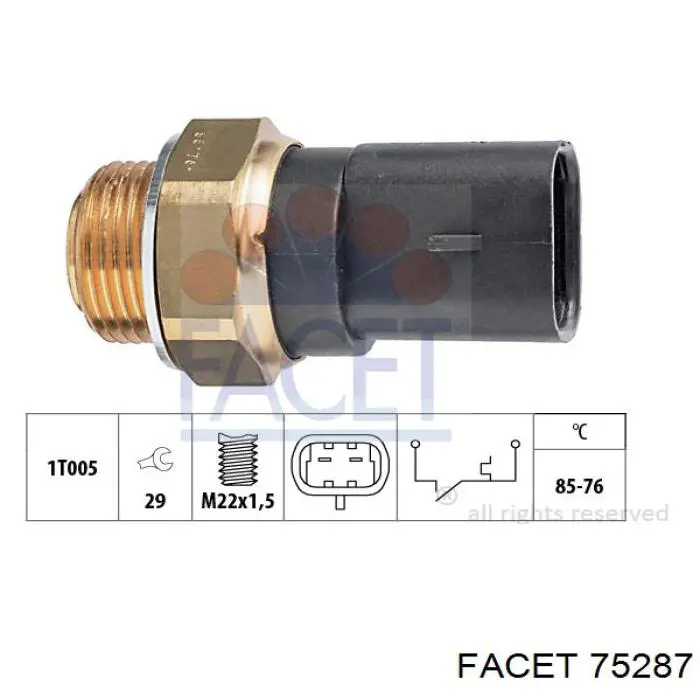 Датчик температури радіатора EPS 1850287 ціна, від 8.63 USD