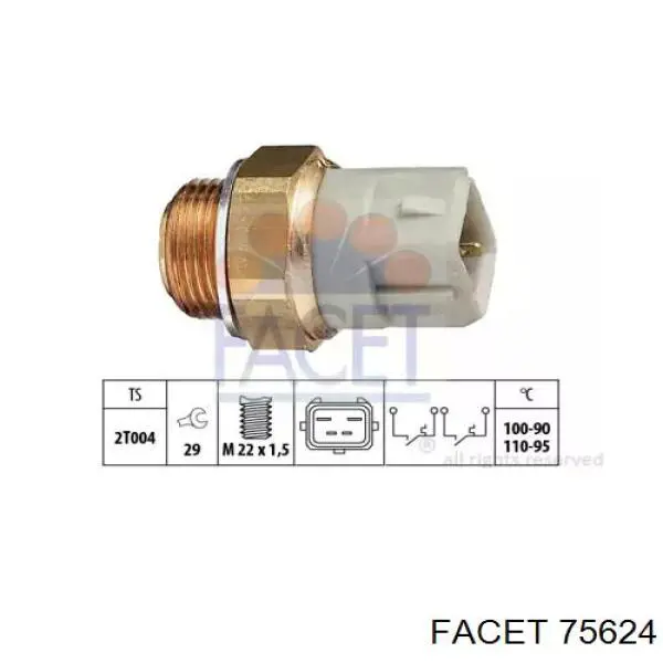 Датчик температури радіатора Facet 75624 ціна, від 13.97 USD
